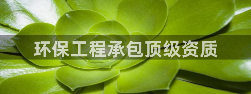 彩名堂计划官方下载网址：环保工程承包顶级资质