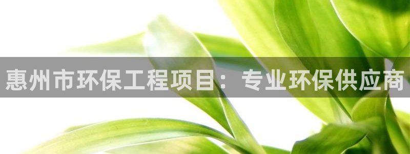 彩名堂官网计划：惠州市环保工程项目：