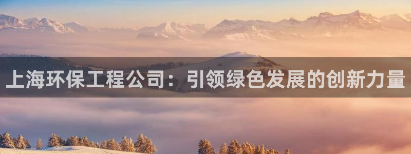 彩名堂为什么用不了了：上海环保工程公